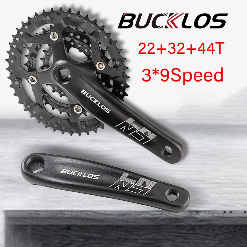 

BUCKLOS 104/64BCD MTB Crank Aluminum Alloy 170mm Bicycle Crankset 3*9S 3*10S 22/24/26/32/38/42/44T Bike Chainring