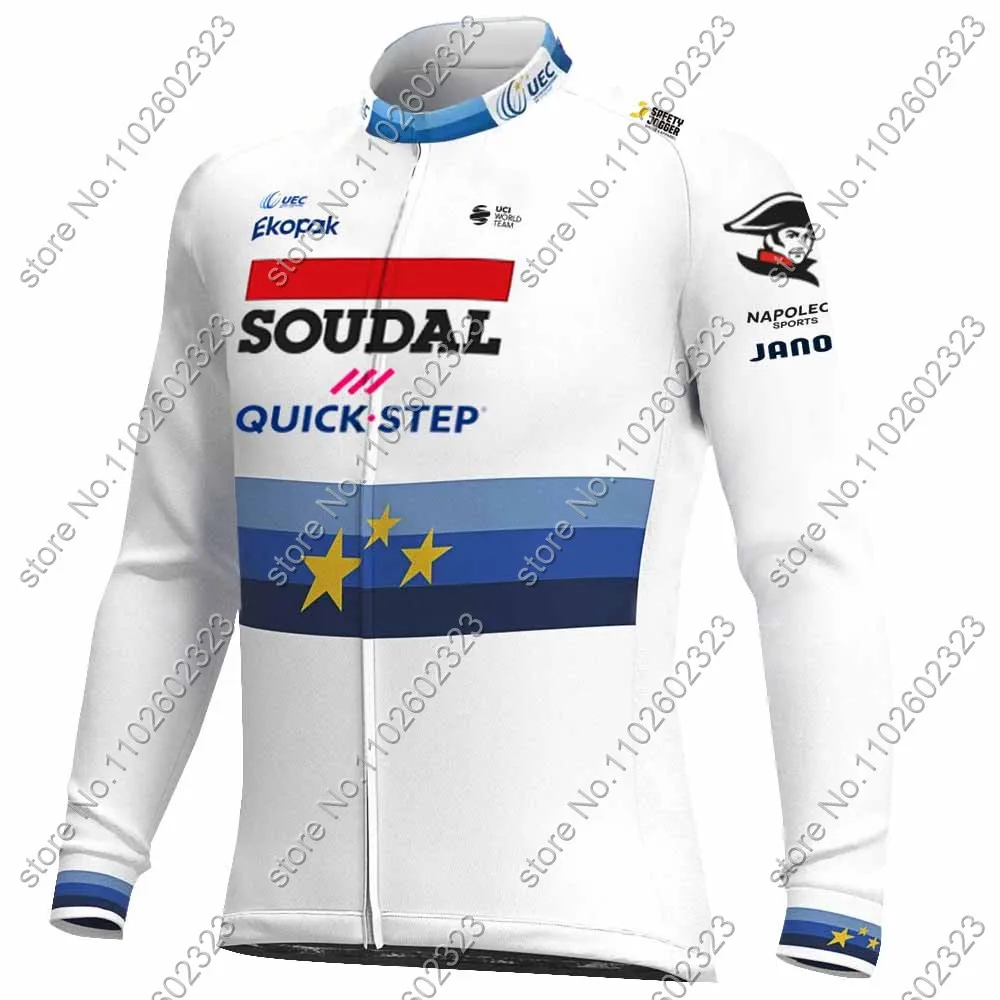 Team Soudal Quick Step 2024 Cycling Jersey Set Long European Clothing Road Bike Shirts Suit Bicycle Bib Shorts MTB Ropa Maillot