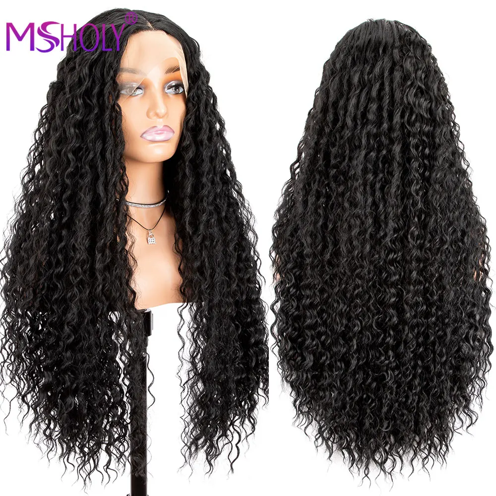 

Kinky Curly Lace Front Wig Synthetic Wigs For Women Glueless Burgundy Lace Wig Pre Plucked With Baby Hair Heat Resistant Wig