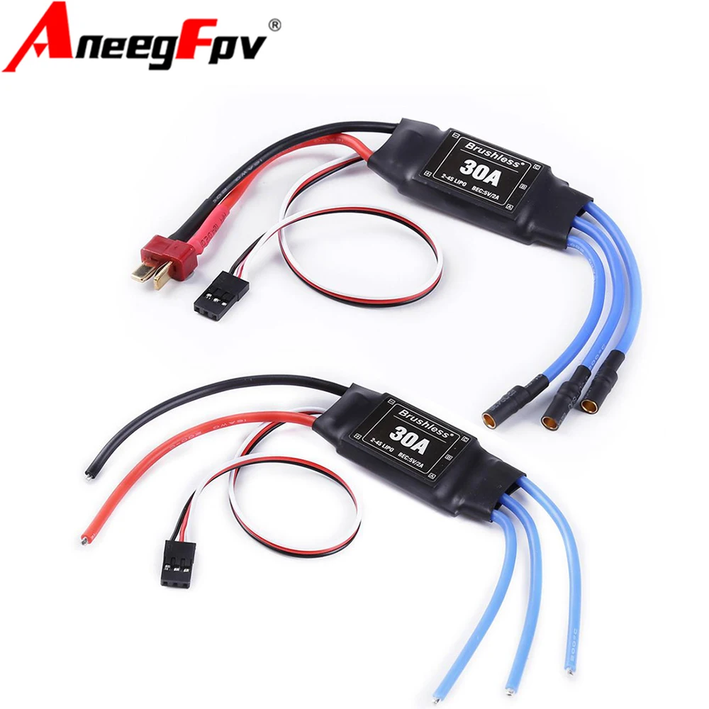 XXD 30A 2-4S ESC Regolatore di velocità del motore brushless RC BEC ESC T-rex 450 V2 Elicottero Barca per FPV F450 Mini Quadcopter Drone