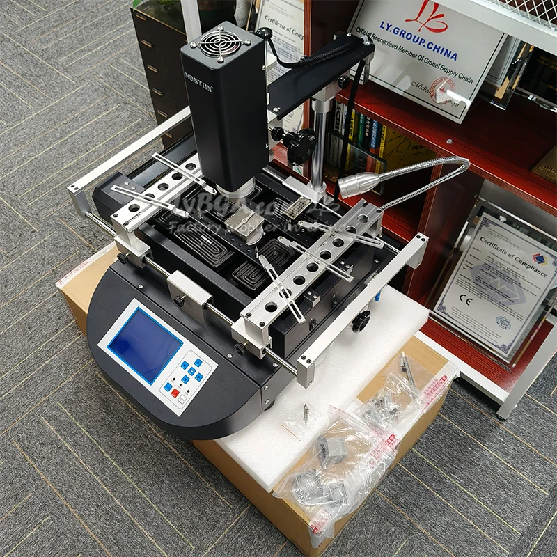 US Stock Fast Shipping Professional HT-R490 BGA Rework Station 3 Zones Heating 220V CE Certified IC Welding Machine