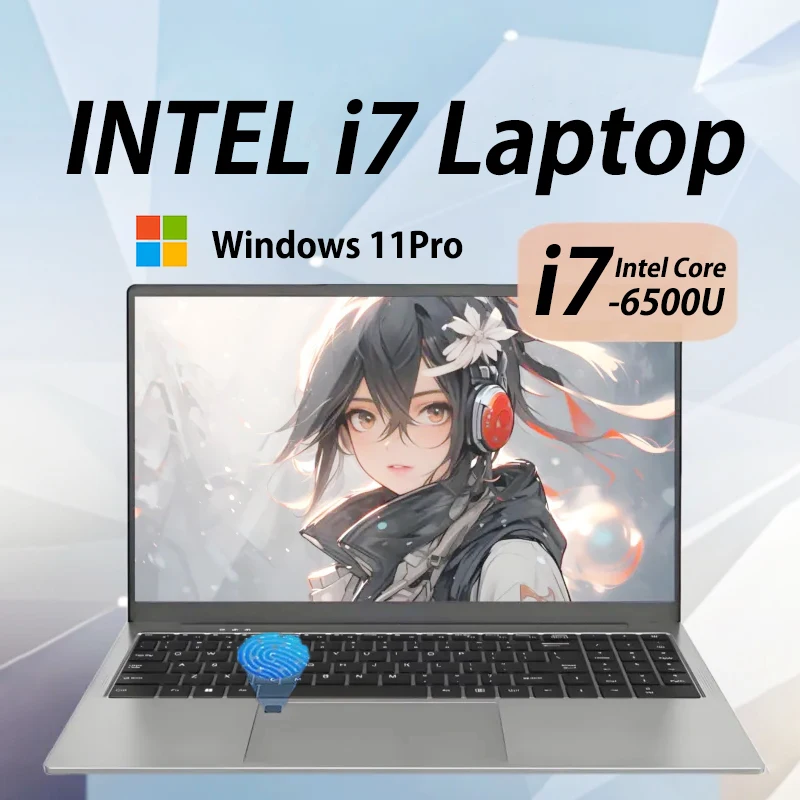 FUCHU Draagbare 15,6 inch Windows 11-laptops Intel Core i7 6500U Computer 16 GB RAM 1 TB SSD Notebook kantoor Studie Gaming Laptops