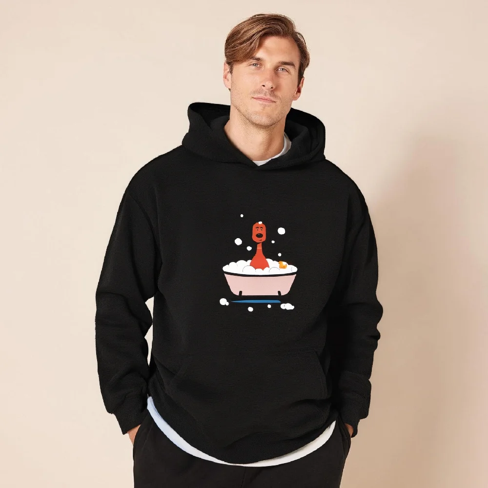 

Y2K Clothes With Dog Bathing Graphic Hoodies Woman Oversized Streetwear Womens Sweater Casual Loose Fit Unisex Winter Clothing