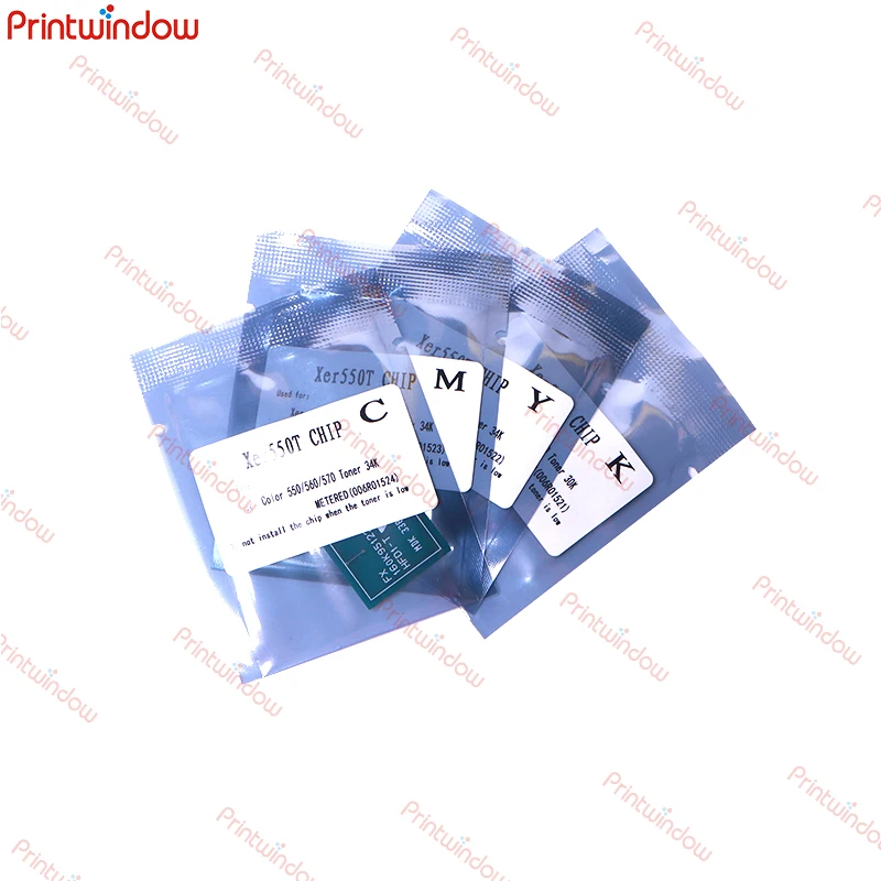 Compatible with Powder Box Chip C/M/Y/K for Xerox 550 DC550 560  C60 C70 570 C9065 C9070 North American Edition