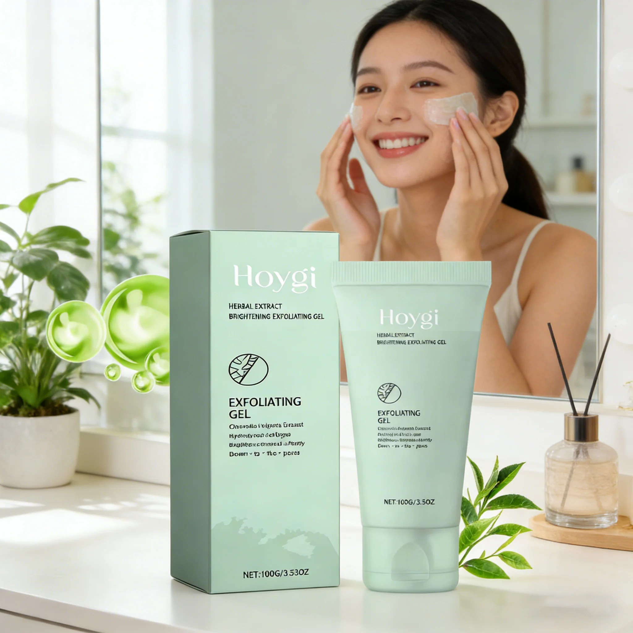 

HOYGI 100г Отшелушивающий гель для глубокого очищения пор, увлажнения, уменьшения черных точек и удаления омертвевшей кожи, гель-пилинг для лица