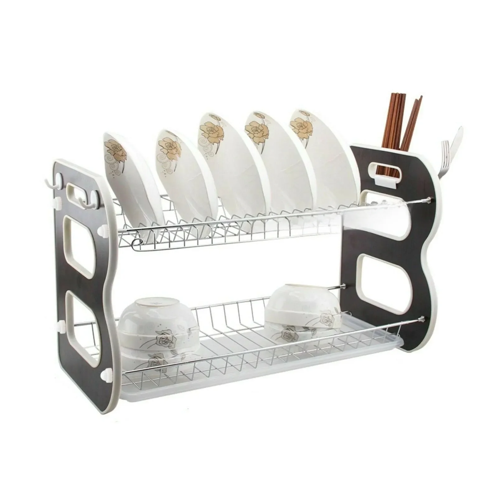 Esculrecatos epoxi grande, soporte para platos, portajatos, 40x25.5x34 cm, curridor de platos