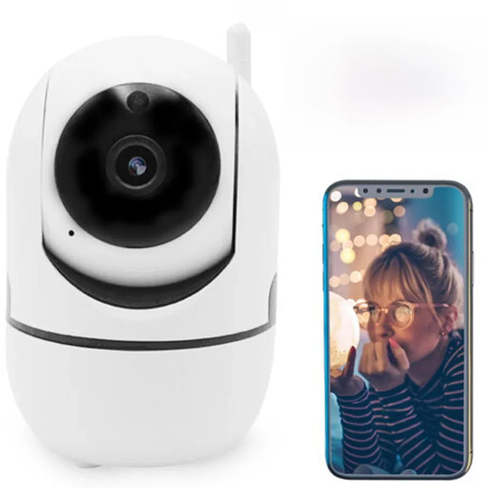 Smart Tracking Surveillance Camera, Wi-Fi Home, Conectado ao Celular, Monitor Indoor, Baby Web Cam,