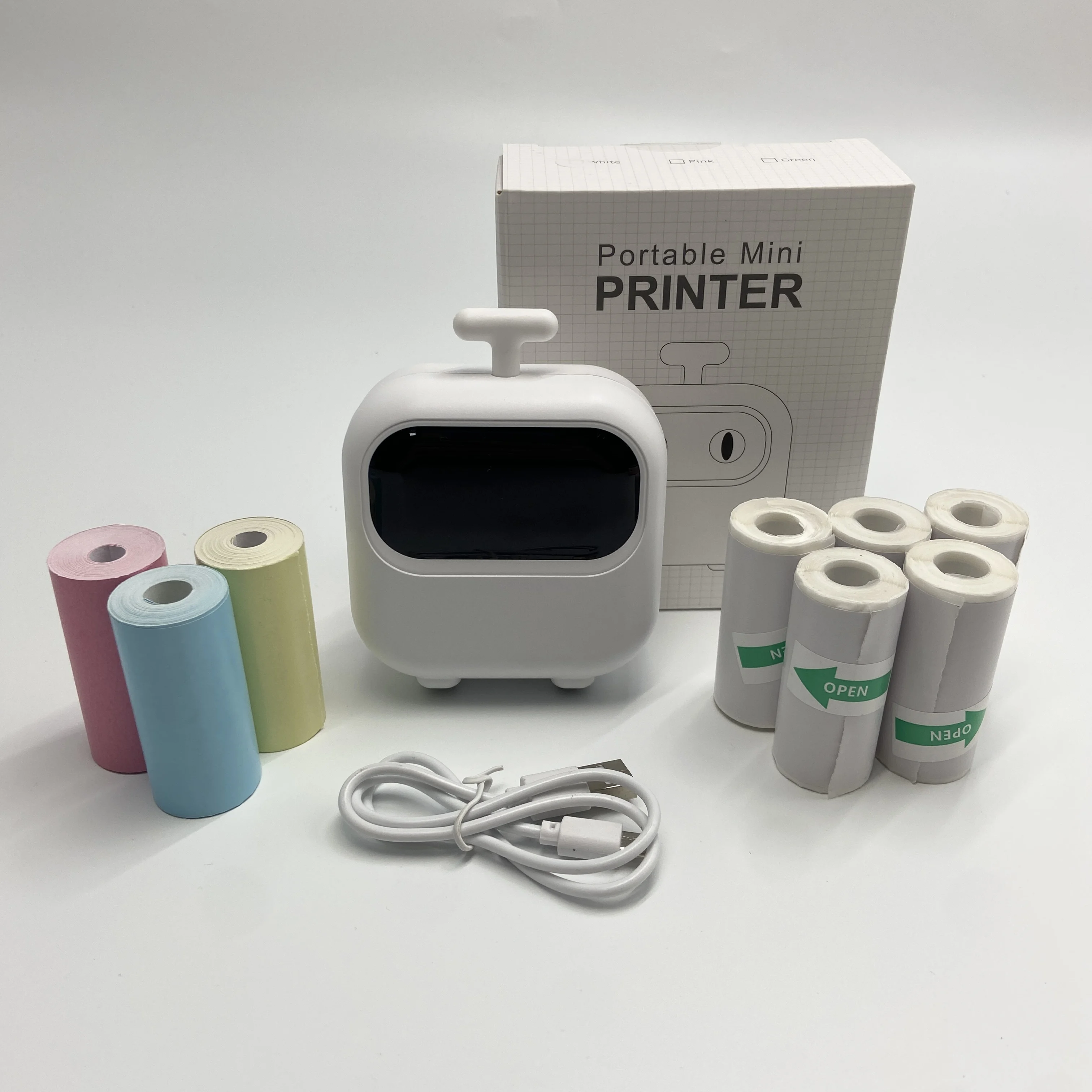 

Новый мини-портативный Bluetooth-принтер - настольный фотопринтер, перезаряжаемый через USB, печатает баннеры, стикеры, файлы, фотографии, изображения.