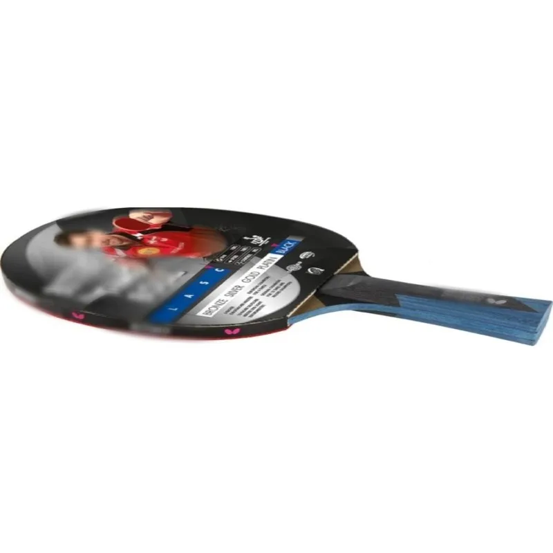 Black Professional Table Tennis Racket 1.8mm Sponge Kinetic Handle Ergo Grip Wakaba Rubber