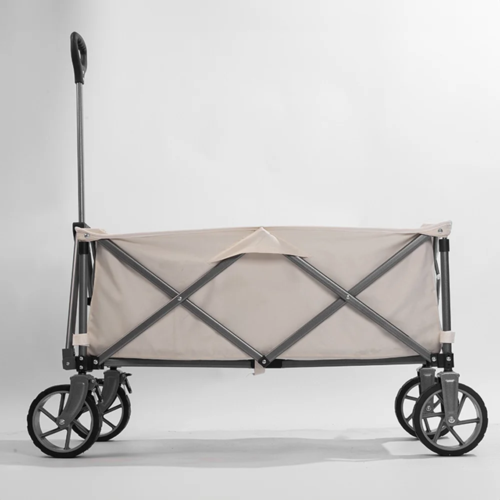 عربة عربة عالية السعة قابلة للطي ، عربة تسوق محمولة بعجلات ، مقبض إطار عريض #4