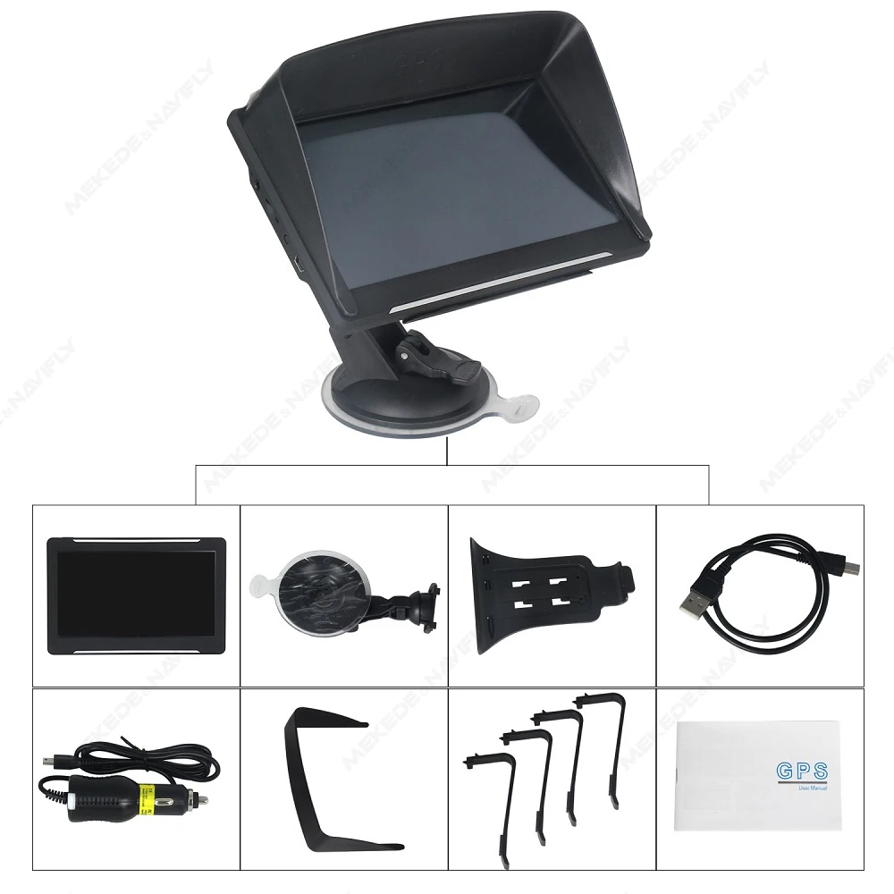 2025 7 "9" НОВЫЙ Автомобильный GPS-навигатор HD Сенсорный экран Спутниковая навигация Вфлайн 2D 3D GPS-навигация Подсказки голоса и изображения