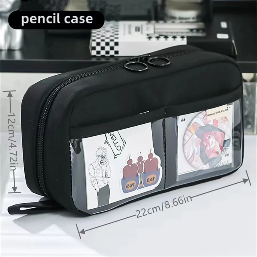 Imagem -05 - Multi Layer Pencil Case Pouch Bolsa de Caneta de Grande Capacidade Bolsa de Armazenamento de Papelaria Durável para Estudantes Escola e Escritório Bonito