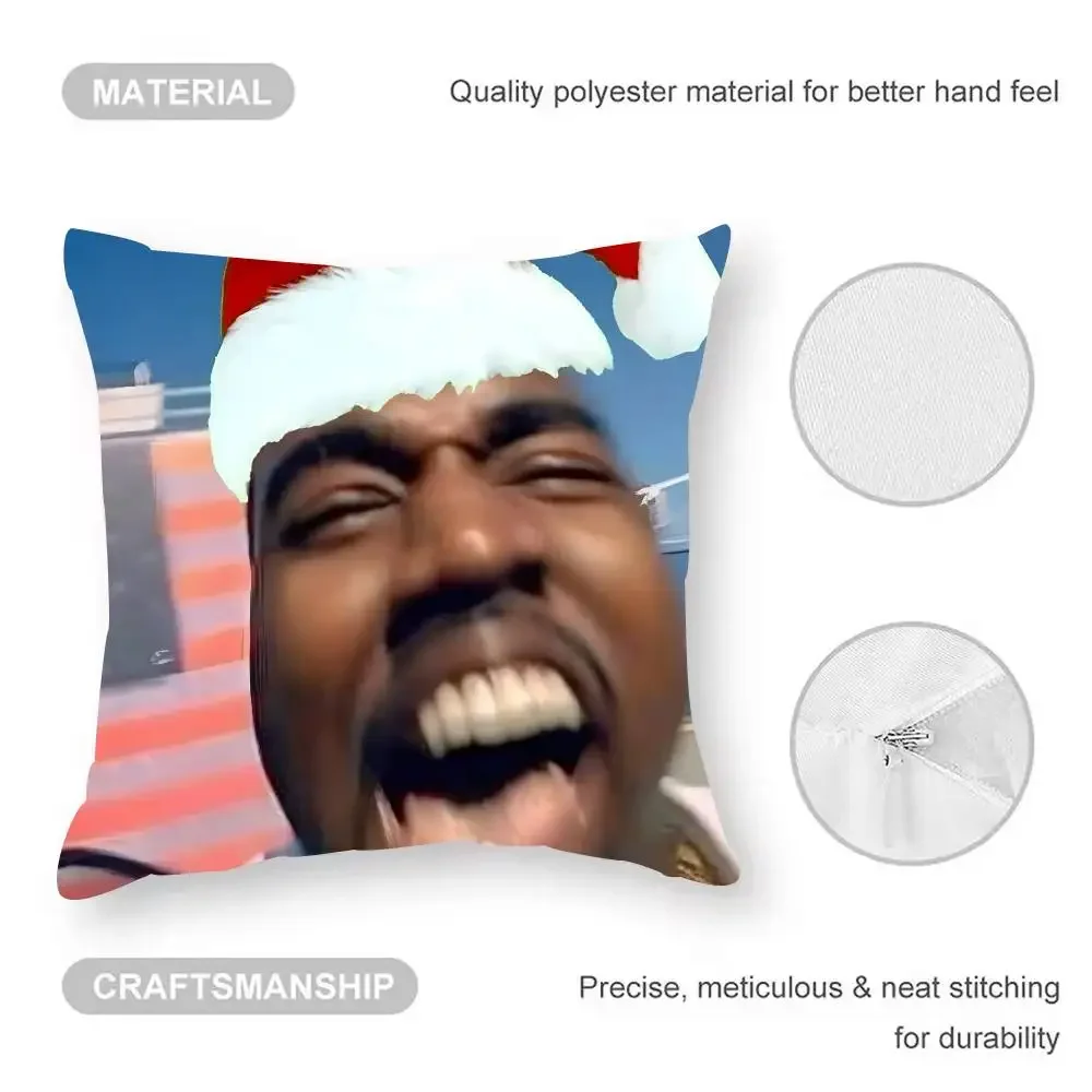 New Year Funny K-KanyES W-Wests Pattern Printed Cushion Cover Pillowcases Christmas Decorations High Quality Home Xmas Ornaments