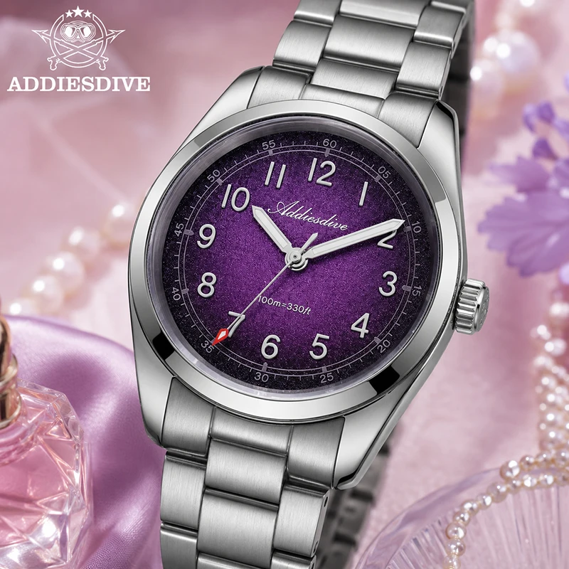 

ADDIESDIVE Sapphire Crystal Woman Watch New Luxury 36mm Ladies Quartz Wristwatch Stainless Steel 100m Waterproof Sport Luminous
