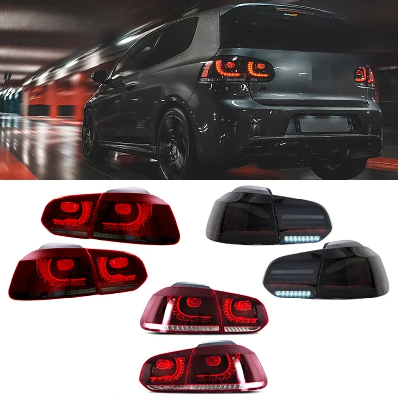 Zespół tylnego światła samochodowego do VW GOLF6 mk6 R20 2008-2013 Światło hamowania płynącej wody migotanie z kierunkowskazem — zdjęcie 2