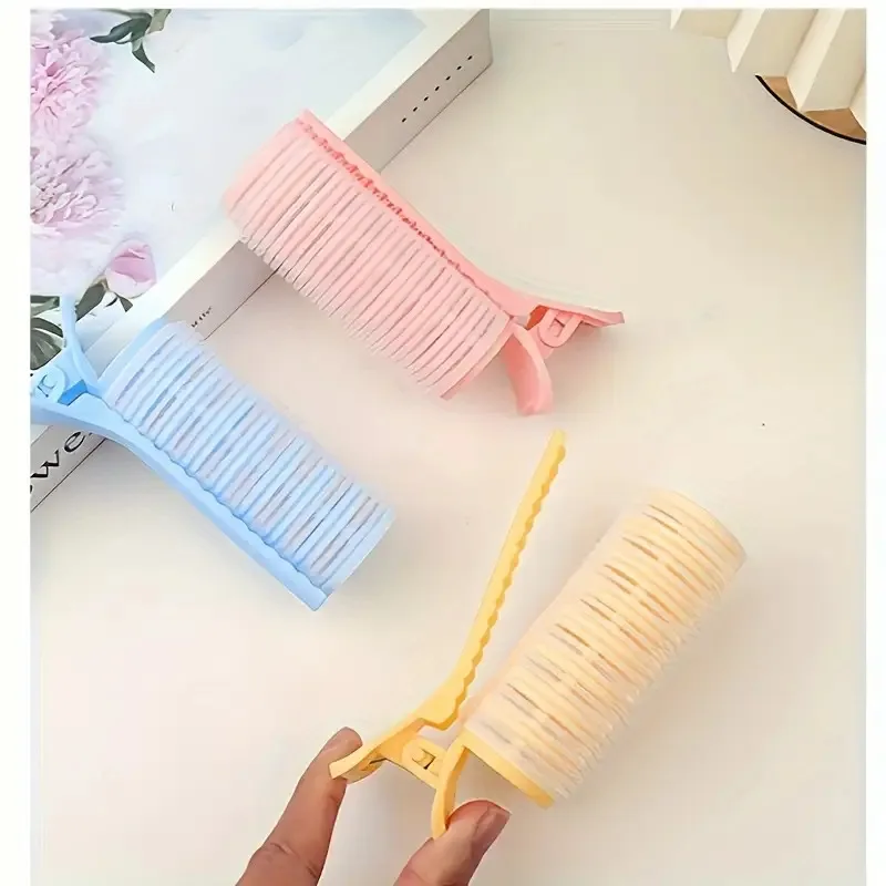 5/8 Pieces of Random Color Round Hair Curlers - Plastic Styling Tools, Suitable for Long and Short Hair, Natural Waves and Voluminous Designs, Simple and Elegant Style, DIY Hair Accessories for Women (Valentine's Day Gift)