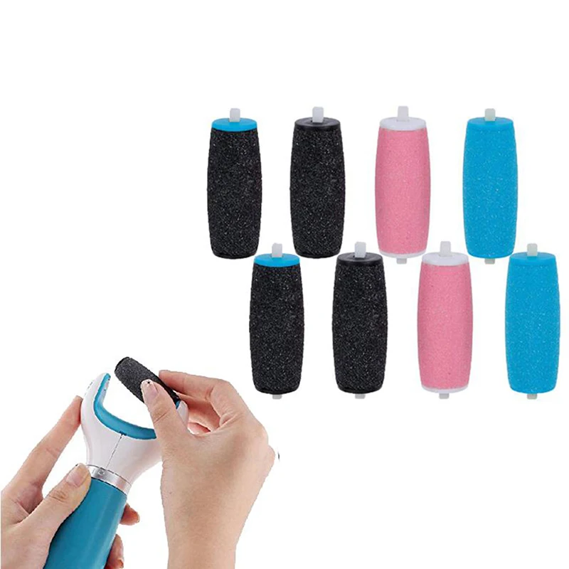 8pcs Dull Polish Foot Care Tool Heads Hard Skin Remover Refills Replacement Rollers For Heel File Feet Care Tool