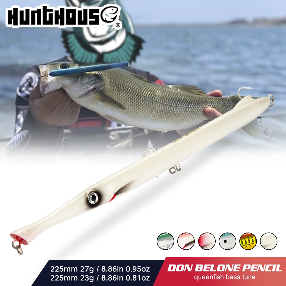 

Hunthouse Barracuda Swimbait Wobber Pencil Stickbait 225mm Sinking Sea Bass Leerfish Tuna Blue Fish Don Belone Baits