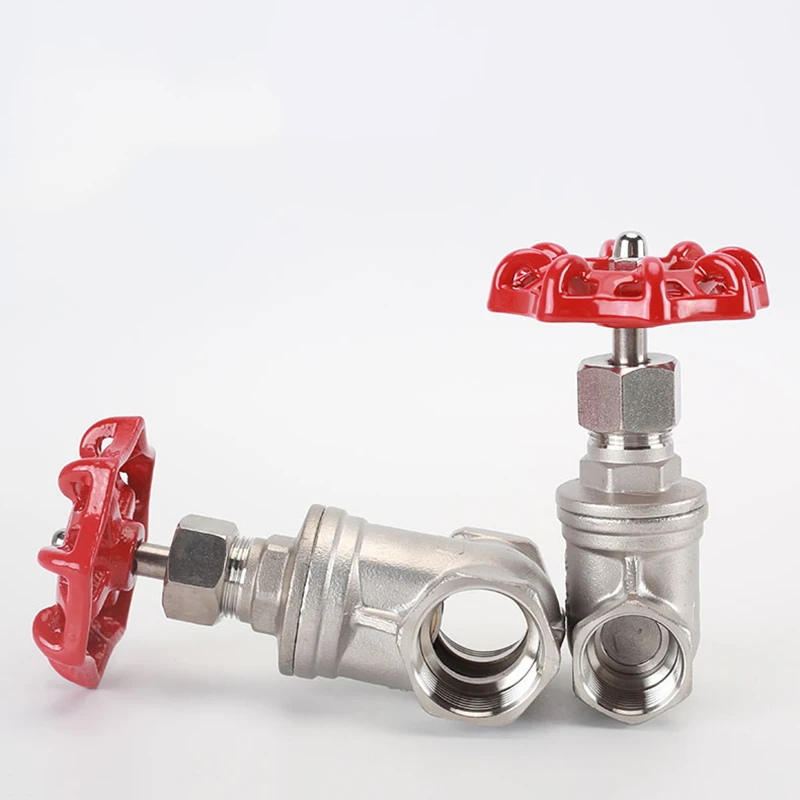 DN15 DN20 DN25 Gate Valve Switch 304 Stainless Steel 1/2＂3/4＂1＂Female Thread Thickened High Pressure Straight Through Gate Valve