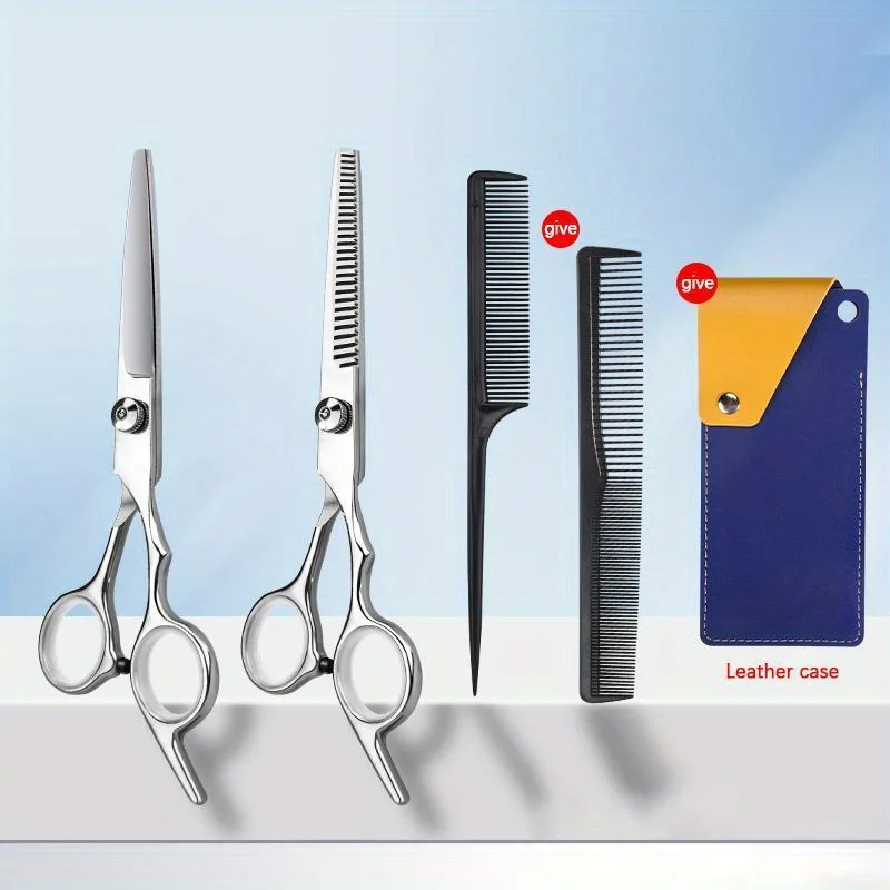 Stainless steel barber scissors professional men's barber set scissors salon cut home barber men's hair kit hair tools