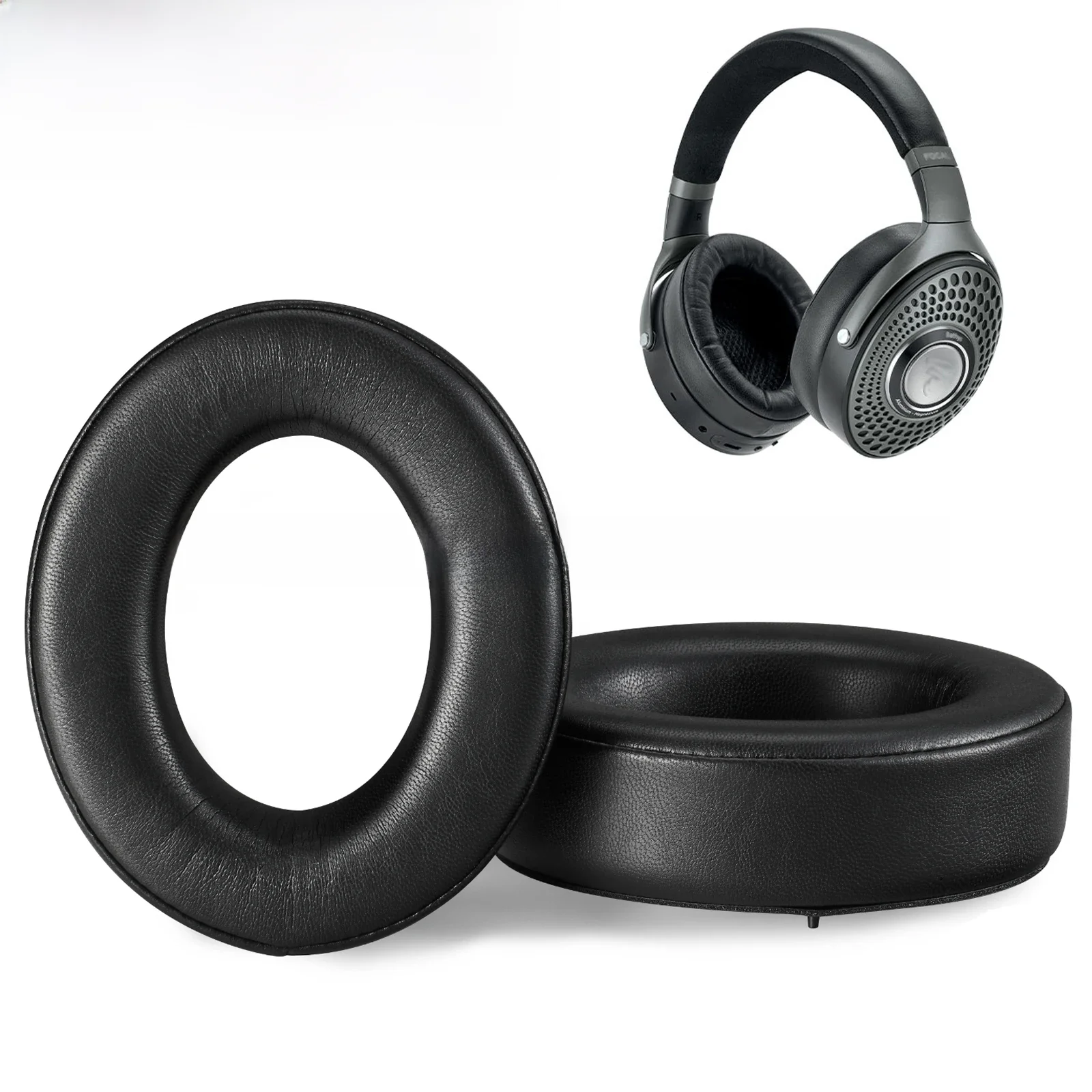 Coussinets d'oreille de remplacement Carberon pour écouteurs sans fil Focal Bathys, 1 paire de coussinets d'oreille Focal Bathys (noir)