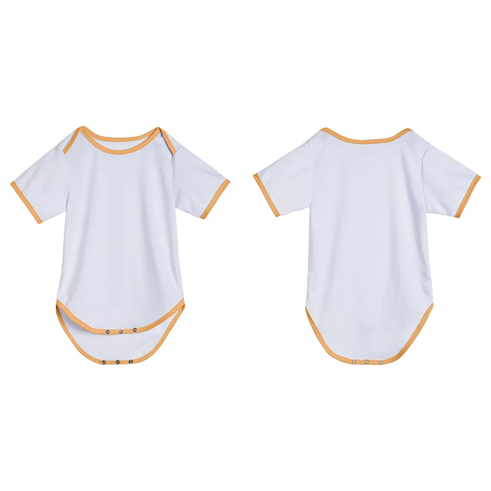 Free Shipping 20pcs/lot Sublimation Blanks Unisex Baby Short Sleeve Onesies Bodysuits For Custom Newborn Gifts