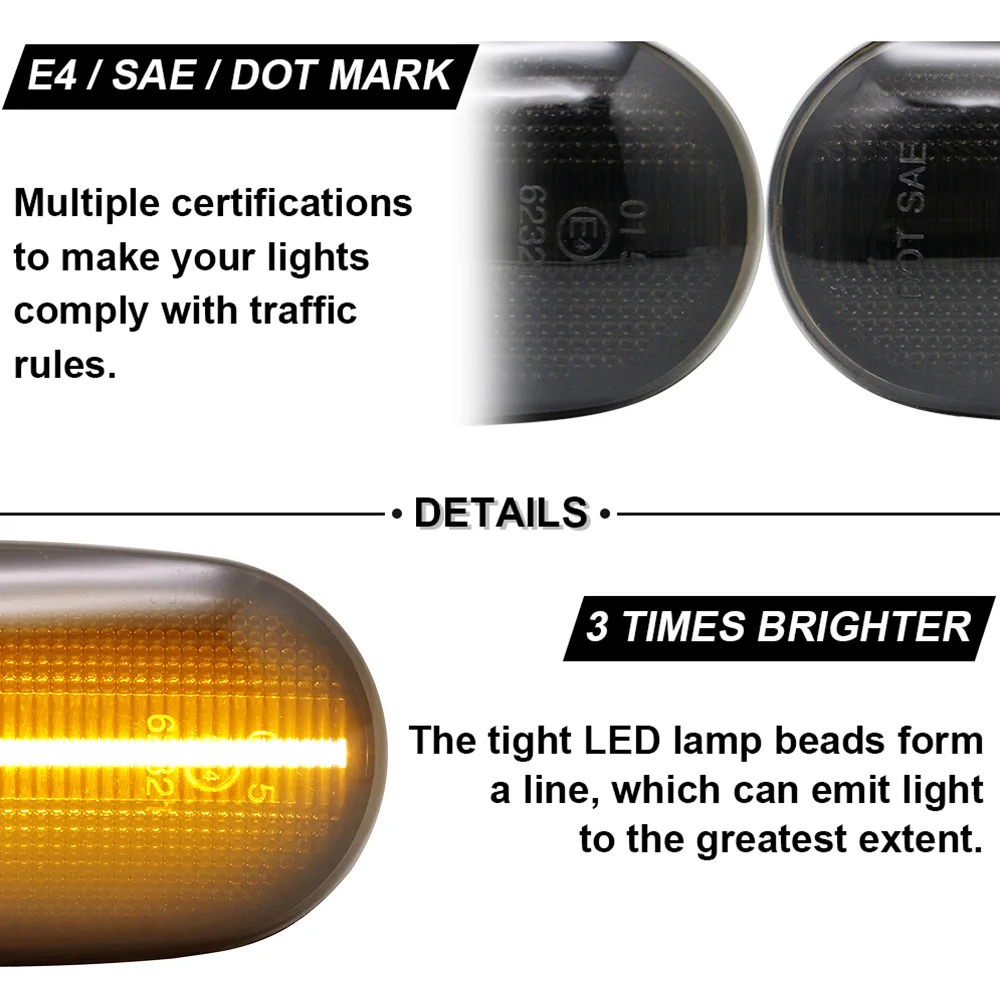 Dynamiczne lampy LED do Mitsubishi Triton/L200 Pajero Sport Montero Sport Nativa 2 szt. Wolne od błędów znacznik boczny włącz światła sygnalizacyjne