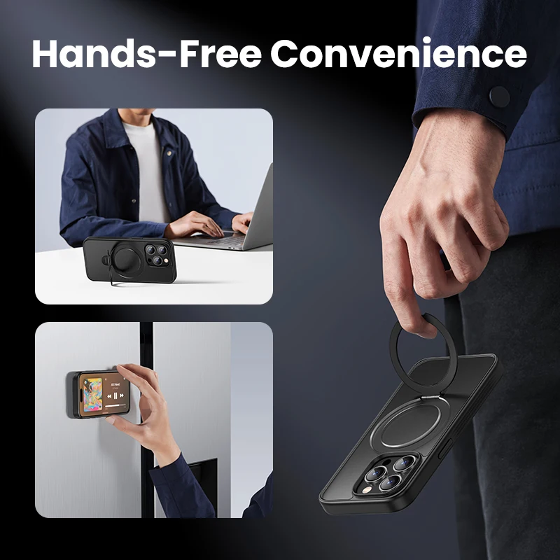 UGREEN Magnetic Ring Stand Case for iPhone 15 Pro Max Cases Shockproof Cover for iPhone 15pro 15 Plus Magnet Kickstand Case