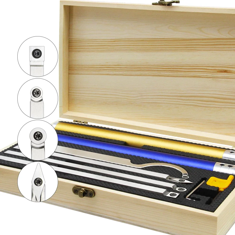 

Woodturning Tools Set Woodworking Chisel Carbide Inserts Cutter Stainless Steel Bar Aluminum Handle Wood Turning for Lathe