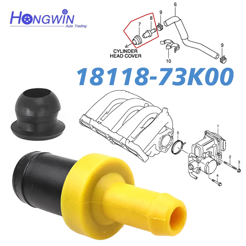 1/5/10pcs PCV Valve Fits Suzuki Alto A-Star/Celerio Splash/Ritz Swift Style 3 cylinder 18118-73K00 1811873K00 18118-73K00-000