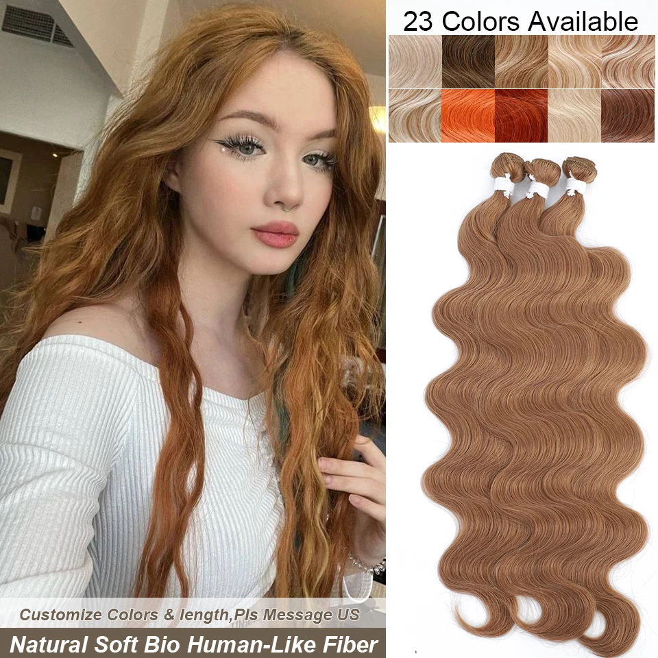 Kolorowe pasma włosów typu Body Wave 613 fortepianowy blond naturalne syntetyczne doczepy do włosów Ombre gruby kucyk luźne głębokie tkanie włosów