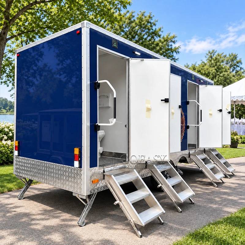 Luxury Portable Restroom Trailer Outdoor Mobile Bathroom with Toilet Shower and Sink for Outdoor Use