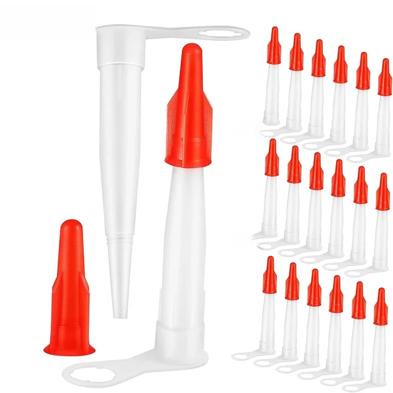 Buses de rechange pour pistolet à calfeutrage, cartouche de mastic en Silicone, buses de rechange, couvercle à vis, outil de mastic domestique, 10 pièces