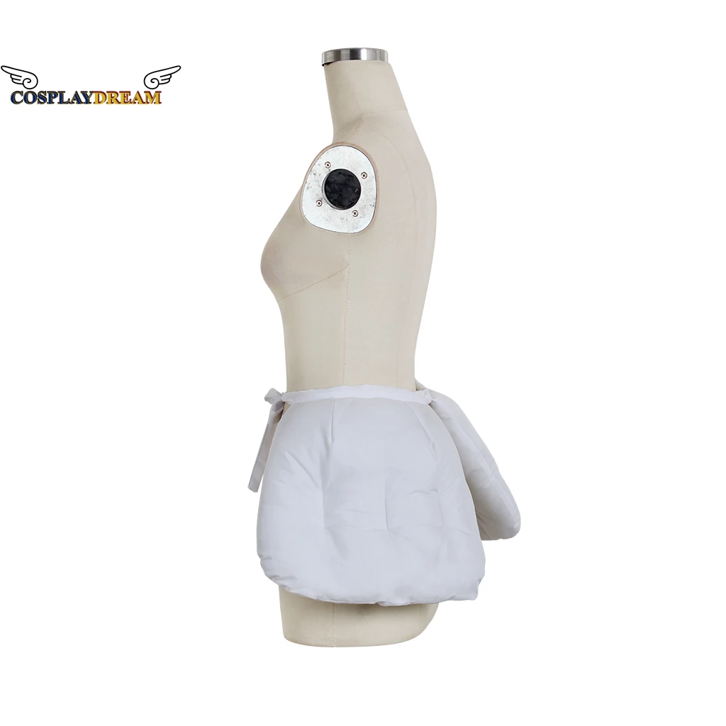 Elisabettiano abiti medievali Bum Roll White Pad tessuto di cotone Hanover Crinoline Pannier sottogonna donna pettiscoat bianco