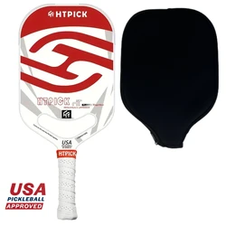 HTPICK Pickleball Paddle Thermoformed Unibody T700 Carbon Fiber Surface 14MM Polymer Core Edgeless Paddle USAPA Approved