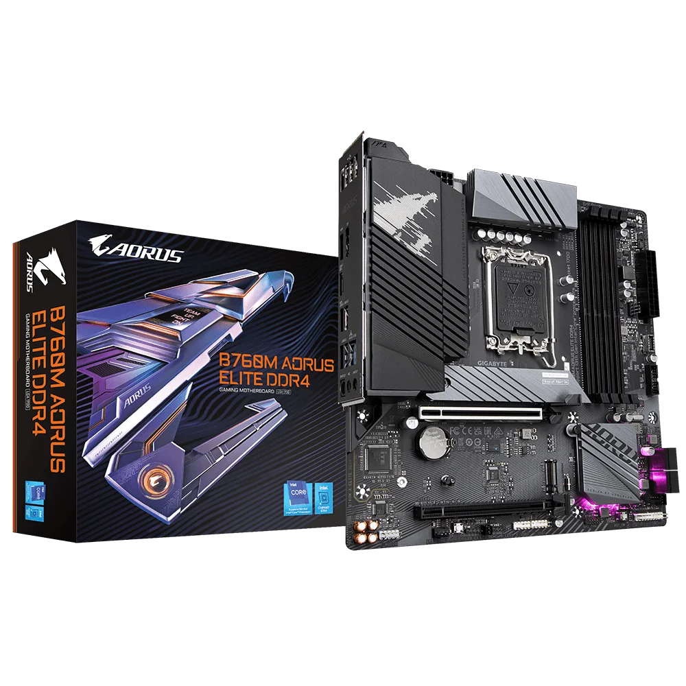 Gigabyte B760M AORUS ELITE DDR4 Motherboard 128GB M.2 DP LGA 1700 DDR4 Micro ATX B760 Mainboard