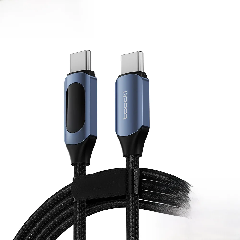 Toocki 100 W USB-C-Kabel für Samsung auf 5 A, LED-Digitalanzeige, Hochgeschwindigkeits-Typ-C-Kabel für Xiaomi POCO Huawei USB-Ladegerät, Datenkabel