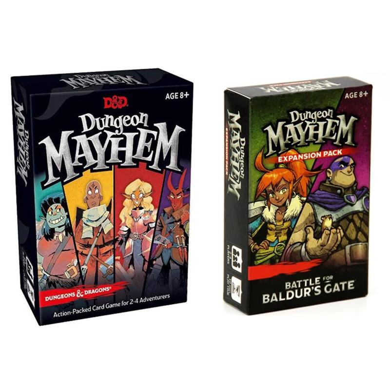 Dungeones Mayhem Dungeonsing Dragons Card Game120 Cards Toy Entertainment Party Family Friends Battle for Baldurs Gate Board