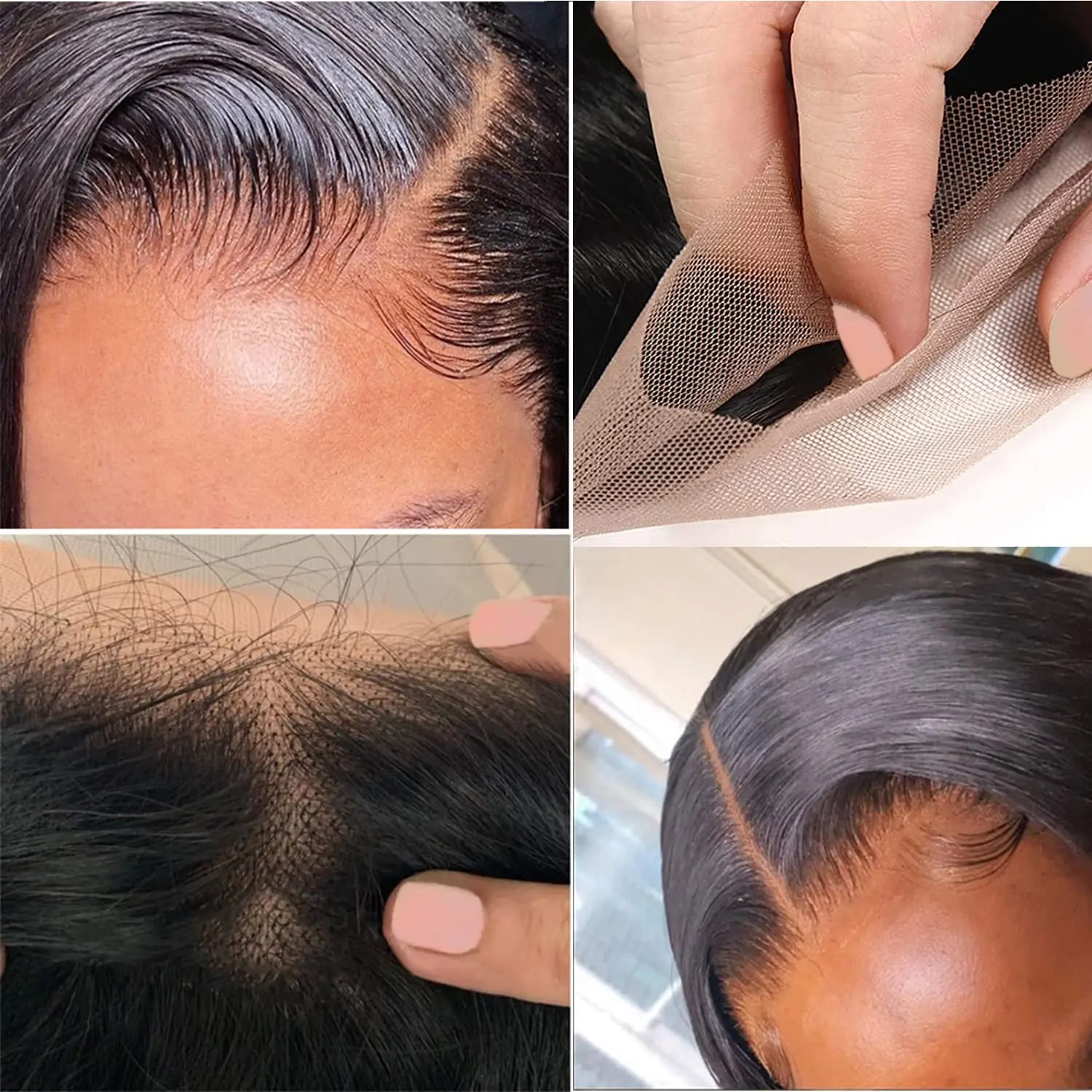 Renda frontal reta 13x4 renda frontal cabelo humano 150% densidade orelha a orelha renda frontal pré arrancada com cabelo do bebê cor natural