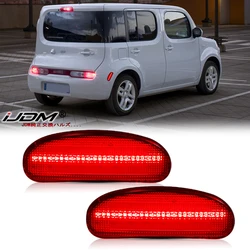 Car OE-Spec Full LED Rear Side Marker Light Assemblies For NISSAN CUBE , Replace OEM Red Incandescent Sidemarker Lamps 2009-2014