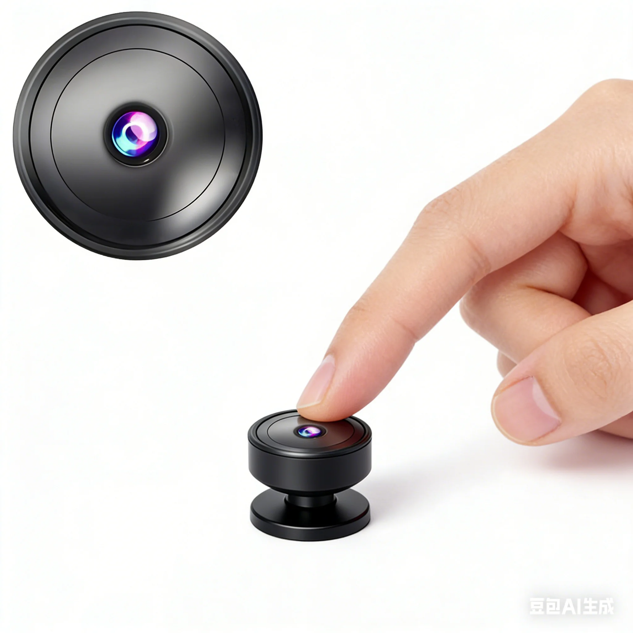 Cámara R4 de solo 0.9 pulgadas con audio/video, cámaras pequeñas para uso doméstico en interiores, visión nocturna y detección de movimiento