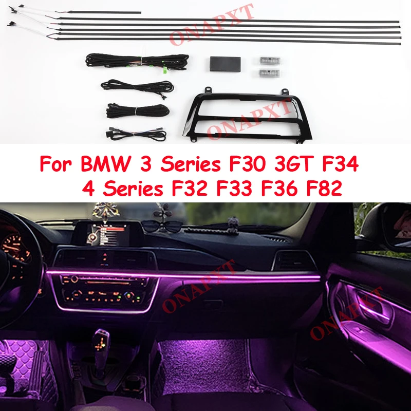 

Ambient Light For BMW 3 Series F30 3GT F34 4 Series F32 F33 F36 F82 Led Door Dashboard Footwell Decorative Neon Atmosphere Lamp