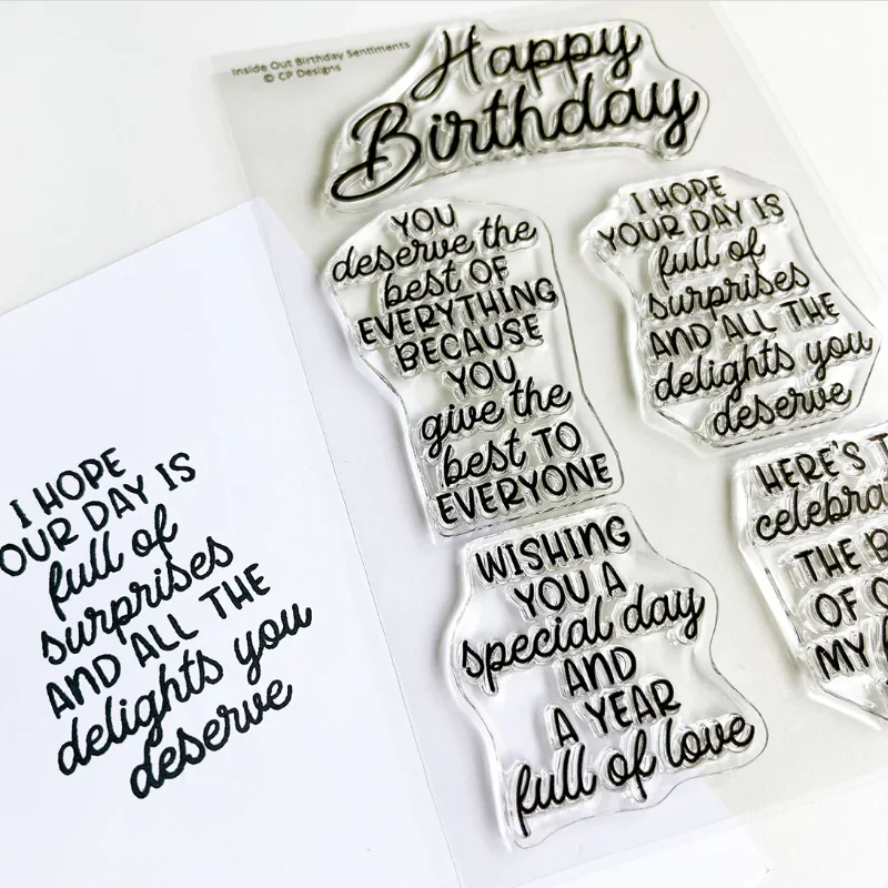 2022 New Birthday Sentiments Transparent Clear Silicone Stamp/Seal for DIY Scrapbooking/photo album Decorative clear stamp