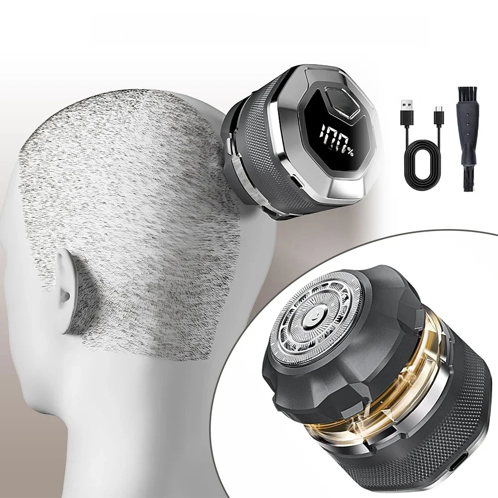 Rasoir électrique pour homme puissant Machine de coupe de cheveux à tête unique rasoir à tête sèche et humide pour tondeuse à barbe chauve Rechargeable