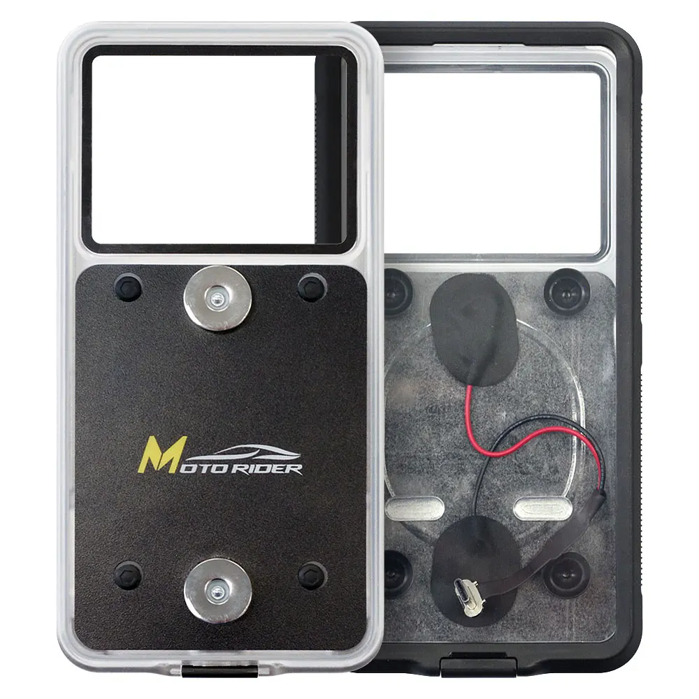 모토라이더 배달대행 자석 방수 사계절 일반 열선형 무선 충전 케이스 오토바이 라이더 스쿠터... - 4