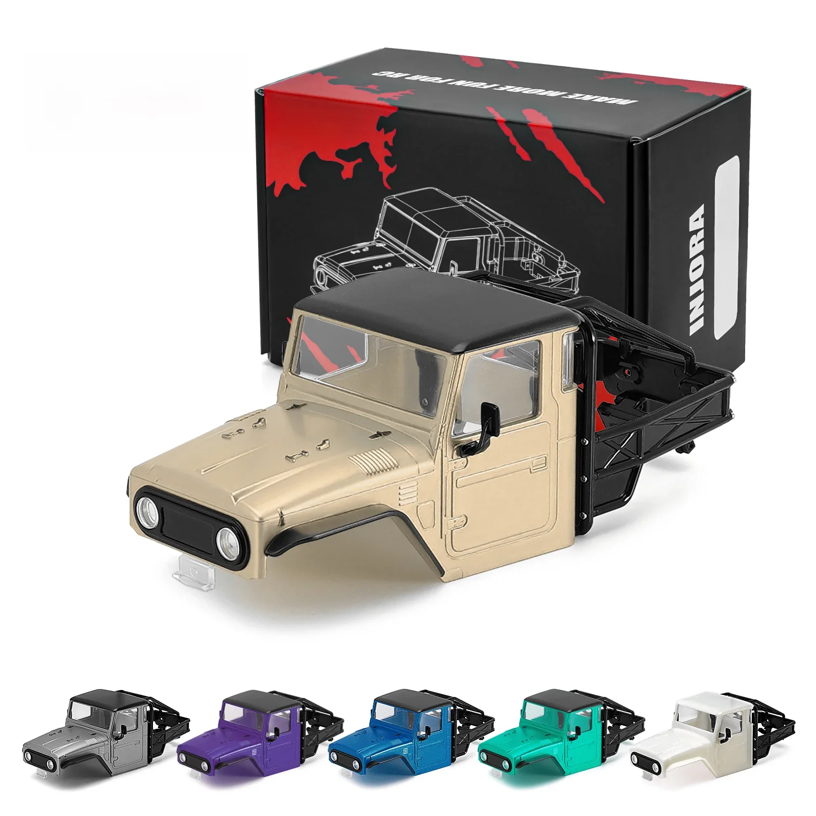 Twardy korpus INJORA IR40 z klatką do gąsienic 1/18 RC TRX4M Defender Bronco — zdjęcie 2