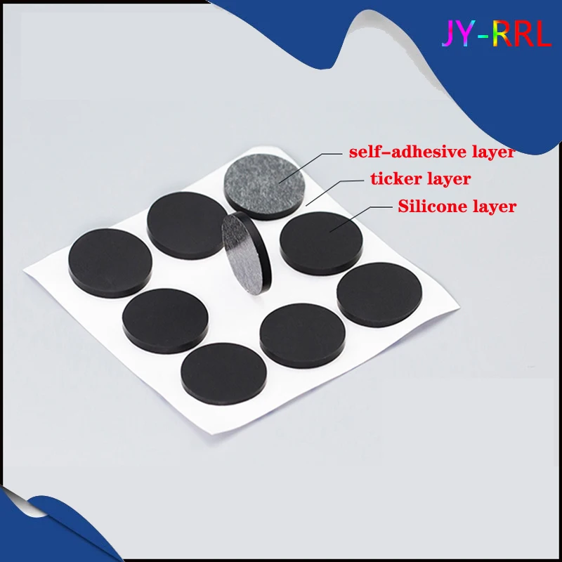 1pcs Black Sofa Anti-slip Foot Pads Round Foot Shock-Absorbing Pad Sofa Buffer Pad Bed Foot Silicone Pad Round Rubber Pad 60MM