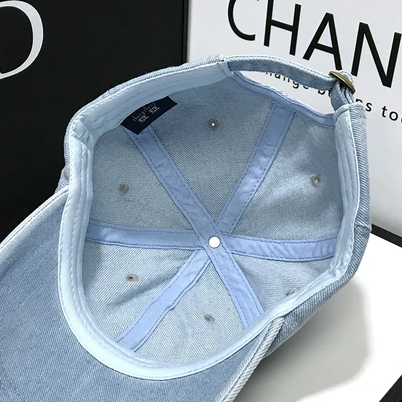 Denim Baseball Caps Casual 100% Cotton Letter C Baseball Cap Women Men Spring Summer Cap