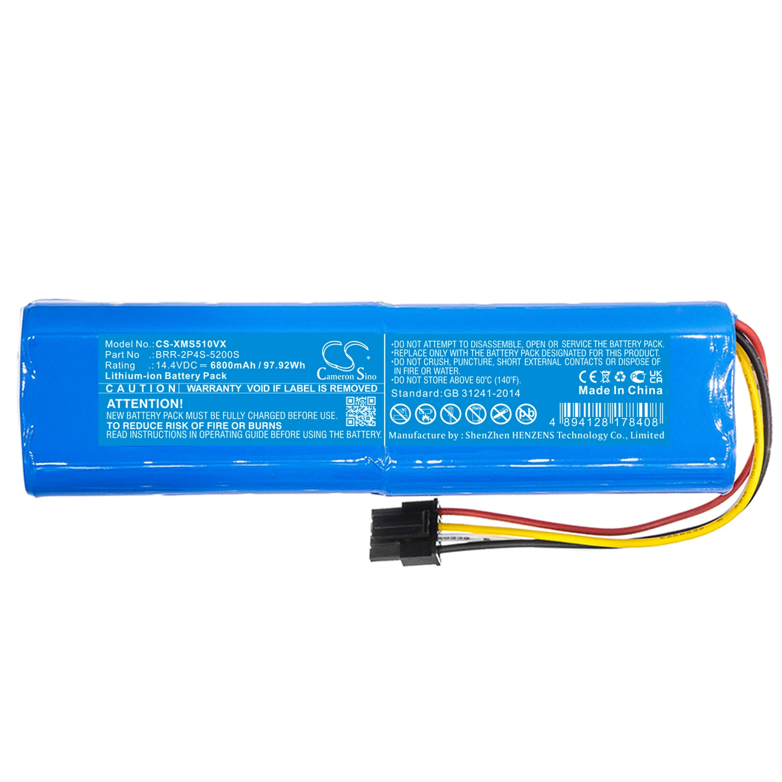 

battery for Xiaomi SDJQR01RR SDJQR02RR SDJQR03RR Roborock 1C Dreame L10 Pro Dreame D9 Dreame F9 Cleaner Mijia 1C