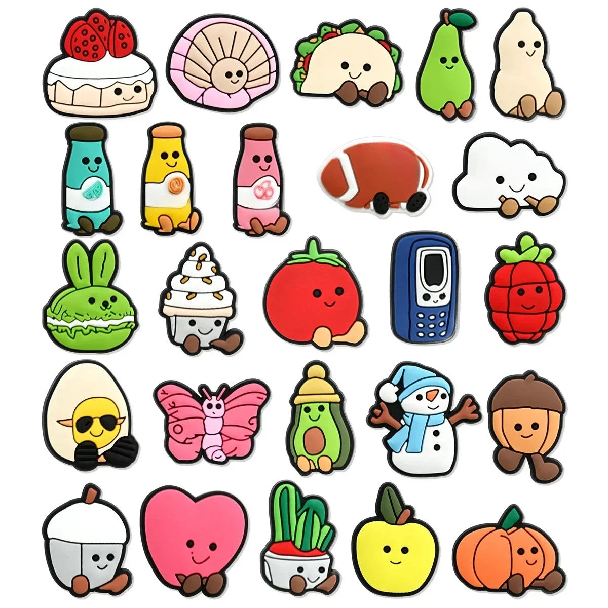 Boucles de chaussures en PVC, 2 pièces, papillon, tigre, breloques, accessoires, décorations pour sabots, baskets, bracelets, gobelet, fête pour enfants